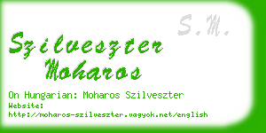 szilveszter moharos business card